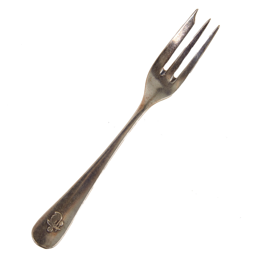 Original German WWII Rare HDDK Haus der Kunst Munich House Of Arts Silver Plated Dessert Pastry Fork by Bruckmann Original Items
