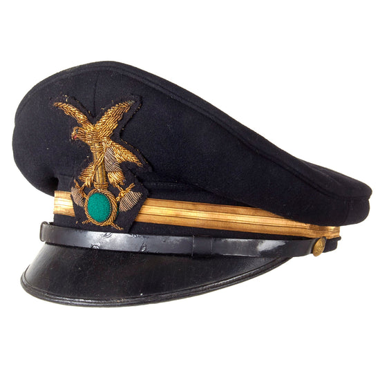 Original WWII Italian Engineer Officer's Evening Dress Peaked Visor Cap Original Items
