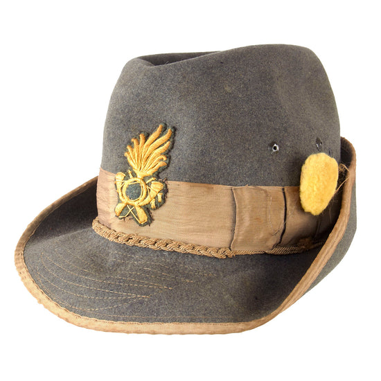 Original WWII Royal Italian Army Alpine Division Enlisted Men’s Alpini Cap with Small Plume Original Items