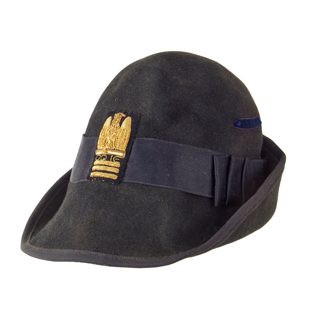 Original WWII Royal Italian Army Alpine Fascist MVSN Alpini Cap with Bullion Badge Original Items