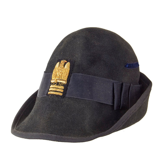 Original WWII Royal Italian Army Alpine Fascist MVSN Alpini Cap with Bullion Badge Original Items
