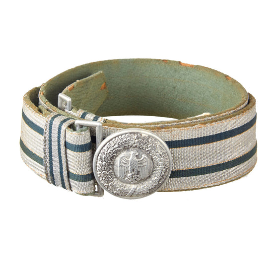 Original German WWII Heer Army Officer's Dress Brocade Belt with Aluminum Buckle Original Items