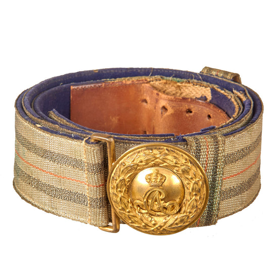 Original German WWI Imperial German Saxon Officer Brocade Belt Original Items