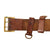 Original German Pre-WWII Army Heer Officers 53mm Brown Leather Open Claw Brass Buckle Belt with Hanger Loops Original Items