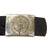 Original German WWII Rare HJ Rubber Knife Belt with Plated Steel Buckle by Julius Kremp of Lüdenscheid - RZM M4/55 Original Items