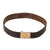 Original German WWII HJ Early DJ Leather Belt with Deutsches Jungvolk Single Rune Plated Brass Buckle Original Items