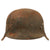 Original German WWII USGI Captured and Decorated M42 Steel Helmet with 59cm Liner - Stamped ET66 Original Items