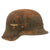 Original German WWII USGI Captured and Decorated M42 Steel Helmet with 59cm Liner - Stamped ET66 Original Items