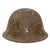 Original WWII Imperial Japanese Zinc Civil Defense / Last Ditch Helmet - Complete with Chinstrap and Liner with Kanji Markings Original Items