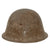 Original WWII Imperial Japanese Zinc Civil Defense / Last Ditch Helmet - Complete with Chinstrap and Liner with Kanji Markings Original Items