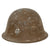 Original WWII Imperial Japanese Zinc Civil Defense / Last Ditch Helmet - Complete with Chinstrap and Liner with Kanji Markings Original Items