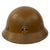 Original Imperial Japanese Army WWII Type 90 Civil Defense Helmet With Naval Shipbuilding Worker Badge - Complete Original Items