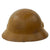 Original Imperial Japanese Army WWII Type 90 Civil Defense Helmet With Naval Shipbuilding Worker Badge - Complete Original Items