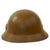 Original Imperial Japanese Army WWII Type 90 Civil Defense Helmet With Naval Shipbuilding Worker Badge - Complete Original Items