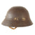 Original Imperial Japanese Army WWII Type 90 Civil Defense Helmet with Badge & Kanji on Rear - Partial Liner & Chinstrap Original Items