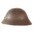 Original Imperial Japanese Army WWII Type 90 Civil Defense Helmet with Badge & Kanji on Rear - Partial Liner & Chinstrap Original Items