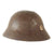 Original Imperial Japanese Army WWII Type 90 Civil Defense Helmet with Badge & Kanji on Rear - Partial Liner & Chinstrap Original Items