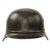 Original German WWII Beaded M40 NSDAP Double Decal Civic Police Steel Helmet Shell - Stamped NS64 Original Items
