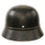 Original German WWII Beaded M40 NSDAP Double Decal Civic Police Steel Helmet Shell - Stamped NS64 Original Items