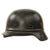 Original German WWII Beaded M40 NSDAP Double Decal Civic Police Steel Helmet Shell - Stamped NS64 Original Items