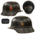 Original German WWII Beaded M40 NSDAP Double Decal Civic Police Steel Helmet Shell - Stamped NS64 Original Items