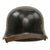 Original German WWII M34 Square Dip NSDAP Double Decal Civic Police Steel Helmet with 56cm Liner and Chinstrap - Ordnungspolizei