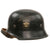 Original German WWII M34 Square Dip NSDAP Double Decal Civic Police Steel Helmet with 56cm Liner and Chinstrap - Ordnungspolizei