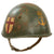 Original WWII Italian Regia Marina Navy M33 Helmet with Likely Fake Painted Naval Unit Insignia - Liner & Chinstrap Original Items