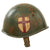 Original WWII Italian Regia Marina Navy M33 Helmet with Likely Fake Painted Naval Unit Insignia - Liner & Chinstrap Original Items