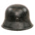 Original German WWII Kriegsmarine Single Decal M42 Steel Helmet Shell with 1940 Dated Liner Band, Stamped EF64
