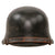 Original German WWII M34 Civic Square Dip NSDAP Double Decal Police Steel Helmet with 55cm Liner and Chinstrap - Ordnungspolizei Original Items