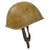 Original WWII Italian M33 Helmet with Fake Sand Camouflage Paint and Stencil - Full Liner & Chinstrap - Size 57 Original Items
