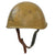 Original WWII Italian M33 Helmet with Fake Sand Camouflage Paint and Stencil - Full Liner & Chinstrap - Size 57 Original Items
