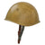 Original WWII Italian M33 Helmet with Fake Sand Camouflage Paint and Stencil - Full Liner & Chinstrap - Size 57 Original Items
