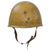 Original WWII Italian M33 Helmet with Fake Sand Camouflage Paint and Stencil - Full Liner & Chinstrap - Size 57 Original Items