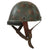 Original Rare Italian WWII M-39/41 Paratrooper Helmet With Post-War Liner and Fake Camouflage Paint & Chinstrap Original Items