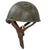 Original Rare Italian WWII M-39/41 Paratrooper Helmet With Post-War Liner and Fake Camouflage Paint & Chinstrap Original Items