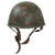 Original Rare Italian WWII M-39/41 Paratrooper Helmet With Post-War Liner and Fake Camouflage Paint & Chinstrap Original Items
