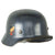 Original German WWII Luftwaffe M35 Double Decal Steel Helmet with 1938 Dated 56cm Liner and Chinstrap - stamped NS64 Original Items