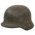 Original German WWII Heer Army M40 No Decal Steel Helmet with 19430 Dated 57cm Liner and Broken Chinstrap - Stamped 64 Original Items