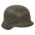 Original German WWII Heer Army M40 No Decal Steel Helmet with 19430 Dated 57cm Liner and Broken Chinstrap - Stamped 64 Original Items