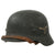 Original German WWII Luftwaffe Single Decal M40 Helmet with Size 56 Liner and Chinstrap - Stamped ET64 Original Items