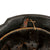 Original German WWII M34 Square Dip Ordnungspolizei Police Double Decal Steel Helmet with HMA Maker Decal, Relic Liner, and Broken Chinstrap