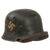 Original German Pre-WWII Early Commercial M34 Square Dip 1st Pattern Order Police Helmet with Double Decals - Orpo Original Items