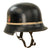 Original German WWII M34 Square Dip Luftwaffe Fire Brigade Crash Crew Helmet with Double Decals Original Items