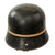 Original German WWII M34 Square Dip Luftwaffe Fire Brigade Crash Crew Helmet with Double Decals Original Items