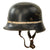 Original German WWII M34 Square Dip Luftwaffe Fire Brigade Crash Crew Helmet with Double Decals Original Items