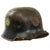 Original German WWII M34 Civic Square Dip Helmet with Replica Mercedes Benz Werkschutz Factory Protection Brigade Decals Original Items