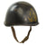 Original WWII Italian M33 Helmet Painted Black with MVSN Blackshirts Stencil Original Items