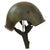 Original WWII Italian “Aerofonista” Ear Cut Out Radio Operator’s M33 Helmet with Fake Camouflage Paint & Stencil - Liner & Reproduction Chinstrap Original Items